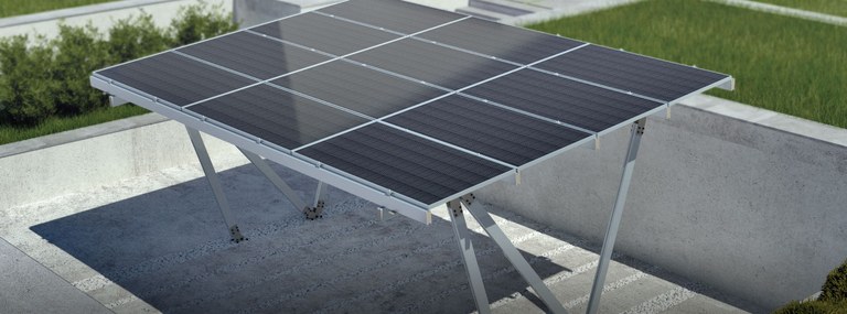 Pensilsole Solar Power ist ein Solarcarport für zwei Pkws