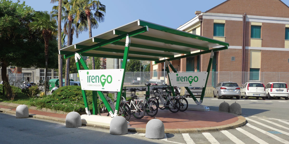 carport with e-bike charging station