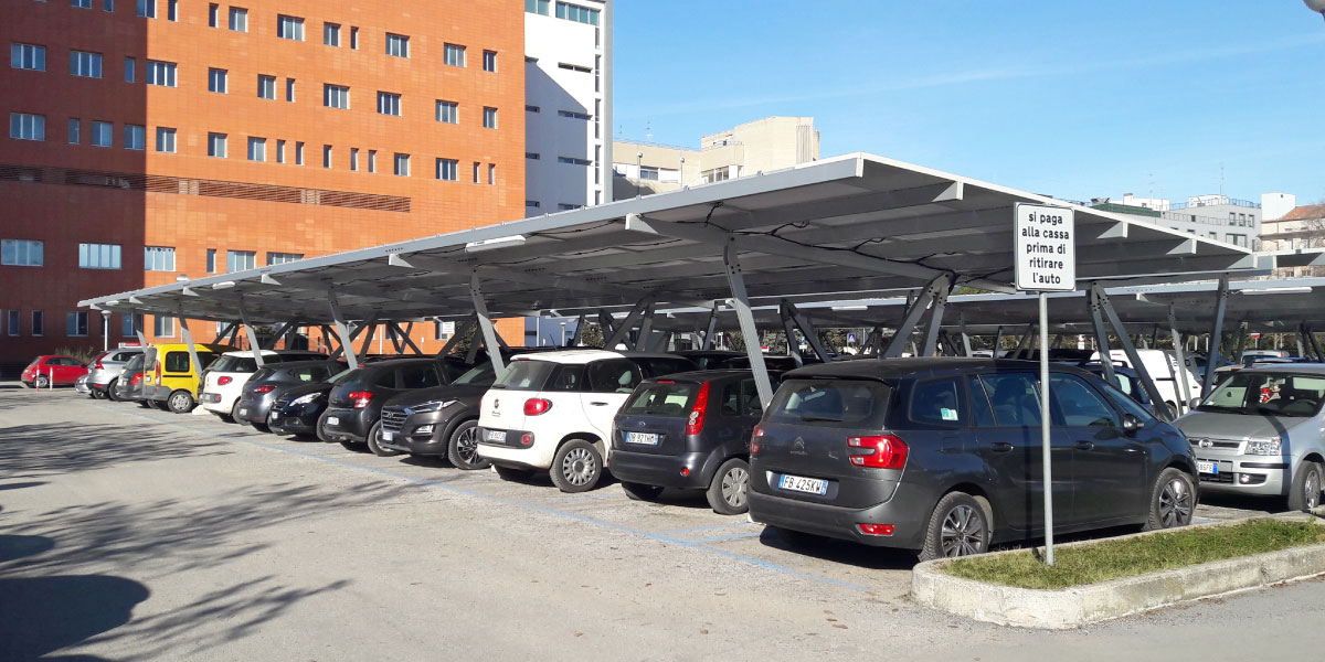 Aluminum solar carport for 2 to 6 cars
