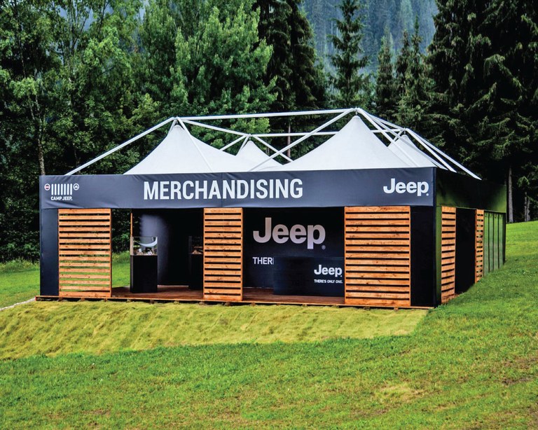 Branded gazebo for the Jeep Camp 2018 event