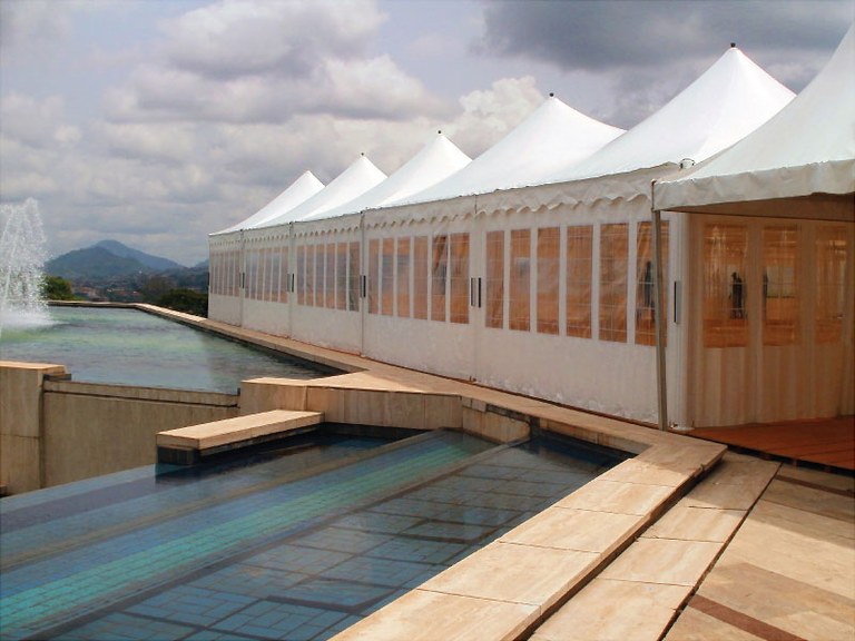 Party tents for the Presidency of Cameroun