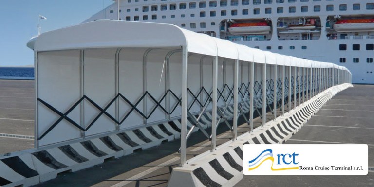 Covered walkway for Roma Cruis Terminal Port