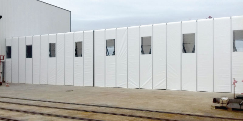 Retractable canopy for paint factory plants - Vinci Construction