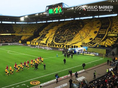 Giulio Barbieri football tunnels are at the Stade de Suisse, one of the most ecological stadiums in Europe