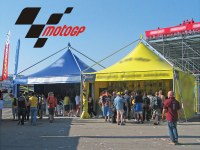 Giulio Barbieri provides race tents for a well-known MotoGp team