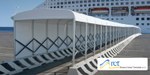 Tettoia di copertura percorso pedonale - porto Roma Cruise Terminal